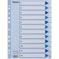 ESSELTE Register ESSELTE A4 plast 1-12 blå/hvit