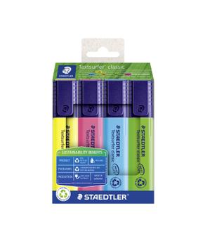 STAEDTLER Tekstmarker STAEDTLER 364 assorteret 4stk/sæt 97% RCP (364 RC4)