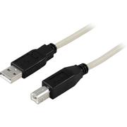 DELTACO USB 2.0 cable Type A male - Type B male 3m