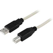 DELTACO USB 2.0 cable Type A male - Type B male 0.5m, black