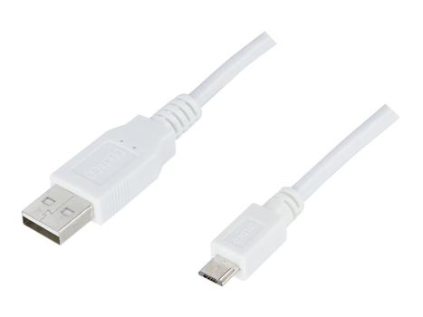 DELTACO Micro USB cable 3 m White (USB-303W)
