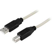 Deltaco USB cable 0.5m 4-pin USB type A Male 4-pin USB type B Male