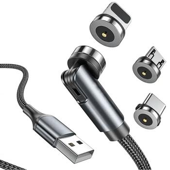SIGN 3-in-1 360° Magnetkabel Lightning,  USB-C, Micro-USB,  2.4A - Black (S-1224X2)