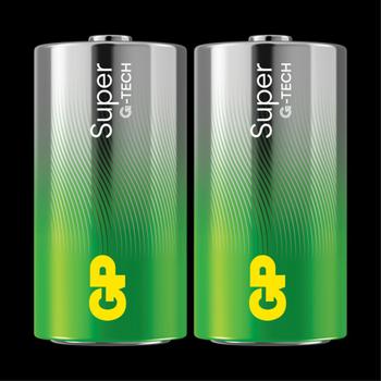 GP Super Alkaline Battery, Size C, LR14, 1.5V, 2-pack (151424)
