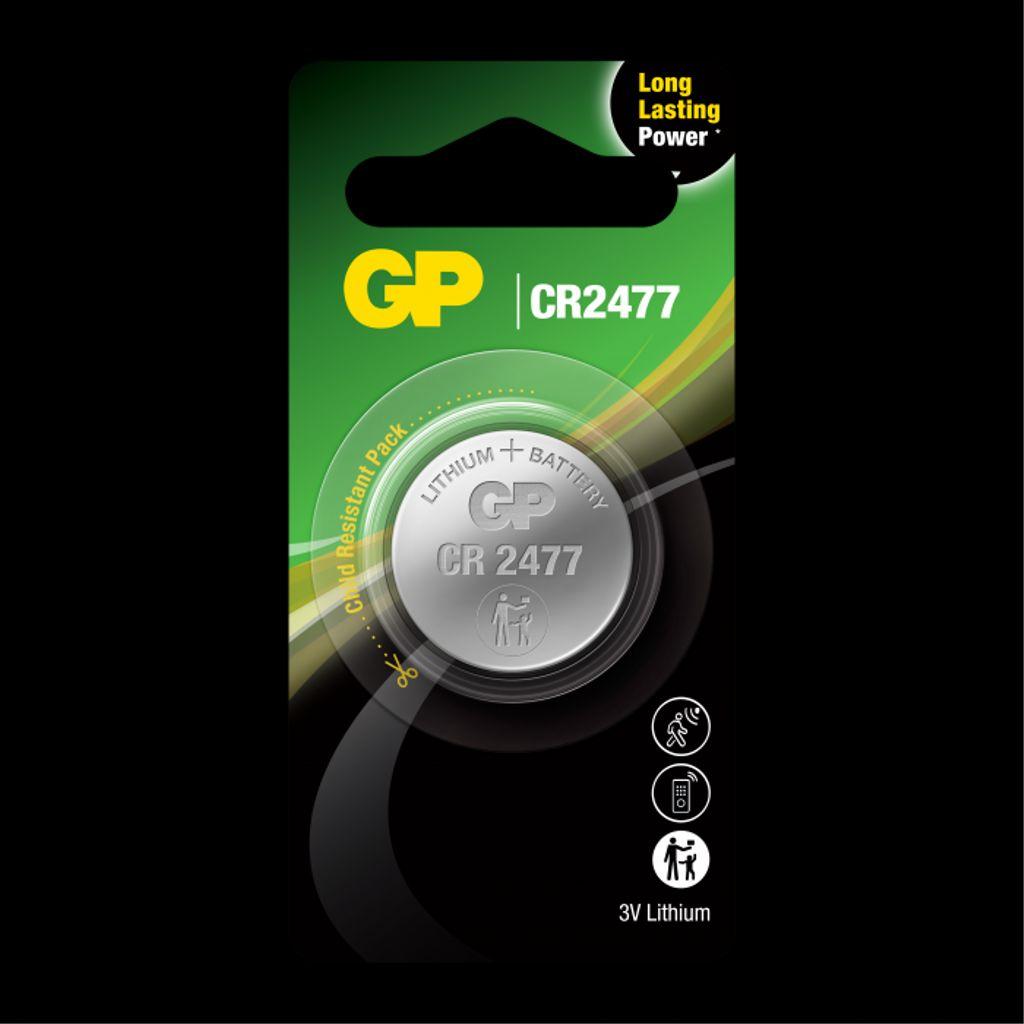 GP Lithium Cell Battery CR2477, 3V, 1-pack