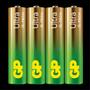 GP Ultra Alkaline Battery, Size AAA, LR03, 1.5V, 4-pack