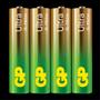 GP Ultra Alkaline Battery, Size AAA, LR03, 1.5V, 4-pack