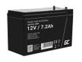 Green Cell AGM VRLA 12V 7.2Ah maintenance-free battery for alarm system, cash register, toys