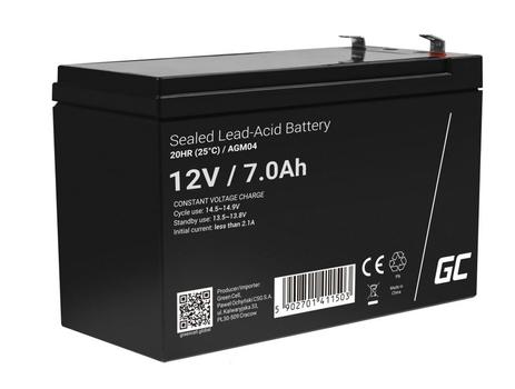 Green Cell AGM VRLA 12V 7Ah maintenance-free battery for UPS units (AGM04)