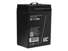 Green Cell AGM VRLA 6V 4.5Ah maintenance-free battery for alarm system, cash register, toys