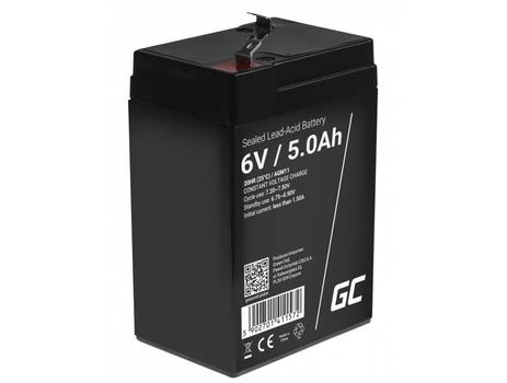 Green Cell AGM VRLA 6V 5Ah maintenance-free battery for alarm system, cash register, toys (AGM11)
