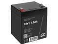 Green Cell AGM VRLA 12V 5Ah maintenance-free battery for alarm system, cash register, toys
