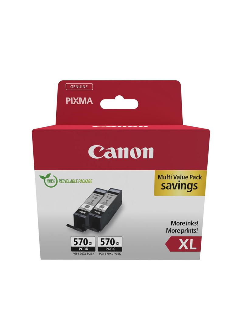 Canon - PGI-570PGBK XL Twin Pack - 2-pack - XL - svart - original - blekkbeholder