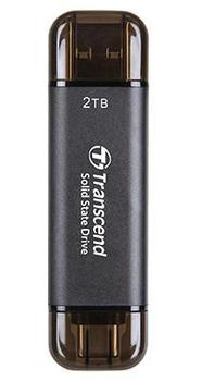 TRANSCEND d ESD310C - SSD - 2 TB - external (portable) - USB 3.2 Gen 2x1 (USB-C connector) - black (TS2TESD310C)