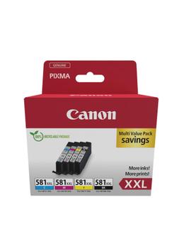 CANON n CLI-581XXL C/M/Y/BK Multi Pack - 4-pack - 11.7 ml - XXL size - black, yellow, cyan, magenta - original - box - ink tank - for PIXMA TS6251, TS6350, TS6351, TS705, TS8252, TS8350, TS8351, TS8352, TS9 (1998C007)