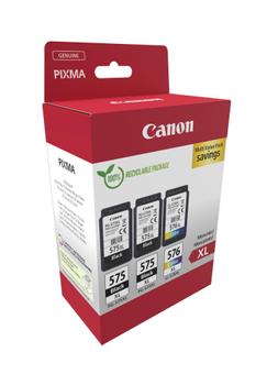 CANON n PG-575XLx2/ CL-576XL Multipack - 3-pack - High Yield - black, colour (cyan, magenta, yellow) - original - hanging box - ink cartridge - for PIXMA TR4750i, TR4751i, TS3550i, TS3551i (5437C004)