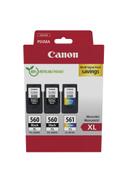Canon PG-560XL x2/CL-561XL Multi Value Pack - 3-pack - Høy ytelse - svart, farge (cyan, magenta, gul) - original - blekkpatron