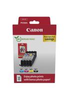 Canon CLI-581 C/M/Y/BK Photo Value Pack - 4-pack - svart, gul, cyan, magenta - original - blekkbeholder / papirsett