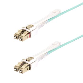 STARTECH 4m 13ft LC to LC UPC OM4multimode Fiber Optic Cable w/Push Pull Tabs 50/125um 100G Networks LSZH Fiber Patch Cord (450FBLCLC4PP)