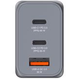 Verbatim strømadapter - GaN - 65 watt reiselader med europeisk,  engelsk og amerikansk støpsel (32201)