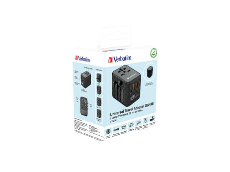 Verbatim UTA-05 GaN 65W reiselader 2 x USB-C, 2 x USB-A (32120)