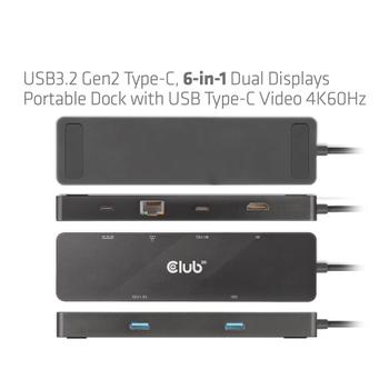 CLUB 3D Usb3.2 Gen2 Type-C, 6-In-1  (CSV-1584)