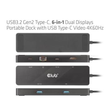 Club 3D Usb3.2 Gen2 Type-C, 6-In-1 (CSV-1584)