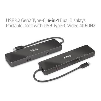 CLUB 3D Usb3.2 Gen2 Type-C, 6-In-1  (CSV-1584)