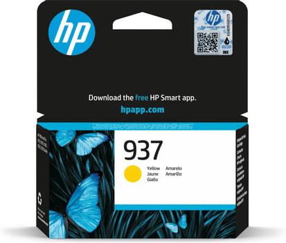 HP 937 YELLOW BLISTER ORIGINAL INK CARTRIDGE SUPL (4S6W4NE#301)