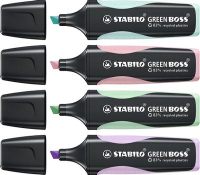 STABILO Tekstmarker STABILO Green Boss past(4) (6070/4-2)