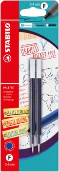 STABILO PALETTE Gel Rollerball Refill 0.4mm Line Blue 2pc (Blister 2) B-55616-5 (B-55616-5)
