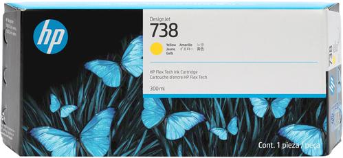 HP 738 300-ML YELLOW DESIGNJET INK CARTRIDGE SUPL (676M8A)