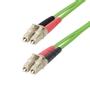 STARTECH 7m 22ft LC to LC UPC OM5 Multimode Fiber Optic Cable Duplex Zipcord 100G Networks LSZH Fiber Patch Cord