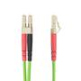 STARTECH 1m 3ft LC to LC UPC OM5 Multimode Fiber Optic Cable Duplex Zipcord 100G Networks LSZH Fiber Patch Cord (LCLCL-1M-OM5-FIBER)