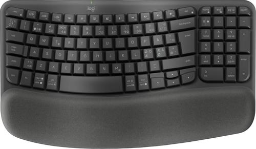 LOGITECH Wave Keys wireless ergonomic keyboard - GRAPHITE - (PAN) - 2.4GHZ/BT - N/A - NORDIC-613 - UNIVERSAL (920-012298)