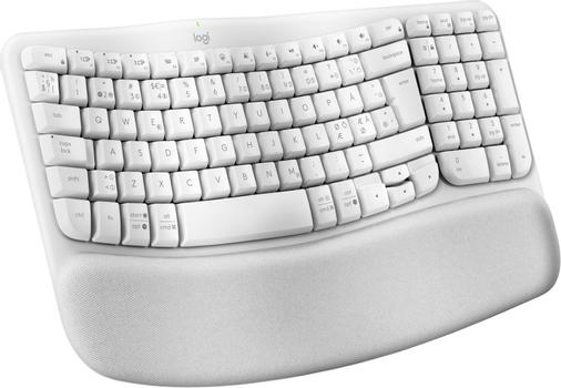 Logitech Wave Keys - tastatur - med polstret håndleddstøtte - QWERTY - elfenbenshvit (920-012299)