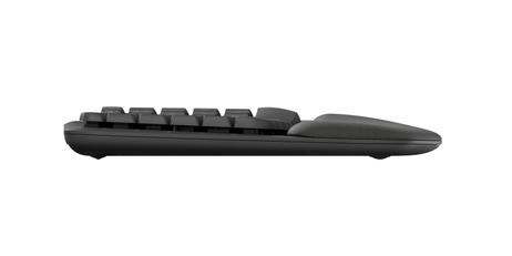 Logitech Wave Keys - tastatur - med polstret håndleddstøtte - QWERTY - grafitt (920-012298)