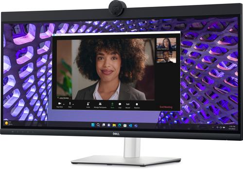 DELL 34 Curved Video Conferencing Monitor P3424WEB 86.71cm 34.14inch IPS 3440x1440 60Hz 21:9 300cd/m2 HDMI DP USB (DELL-P3424WEB)