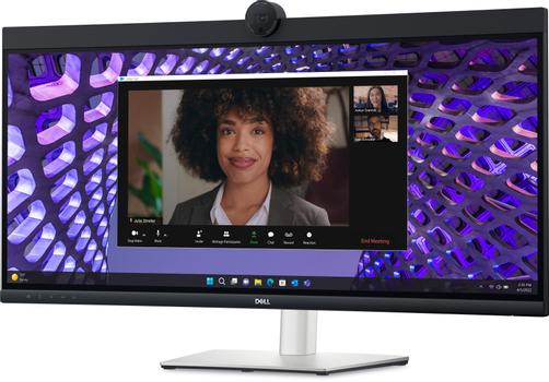 DELL 34 Curved Video Conferencing Monitor P3424WEB 86.71cm 34.14inch IPS 3440x1440 60Hz 21:9 300cd/m2 HDMI DP USB (DELL-P3424WEB)