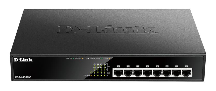 D-LINK 8-Port Layer2 PoE+ Gigabit Switch (DGS-1008MP)