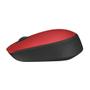 LOGITECH h M171 - Mouse - wireless - 2.4 GHz - USB wireless receiver - black, red (910-004641)