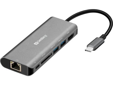 Sandberg dokkingstasjon - USB - HDMI - 1GbE (136-18)