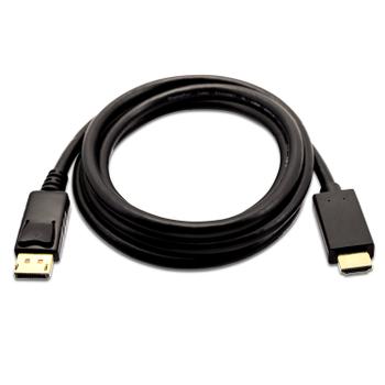 V7 DP TO HDMI CABLE 3M 10FT BLACK DP TO HDMI CABLE 21.6GBPS 4K UHD CABL (V7DP2HD-03M-BLK-1E)