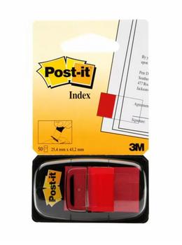 3M Post-it Index faner 25x43 neon rød (7100089833*6)