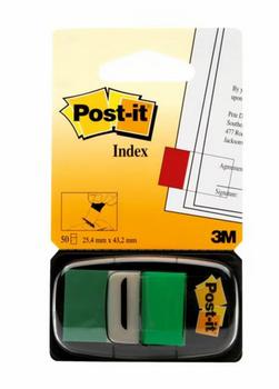 3M Post-it Index faner 25x43 grøn (7000029856*6)