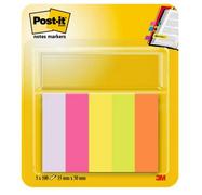 3M Post-it Indexfaner 15x50 papir ass. neon (5)