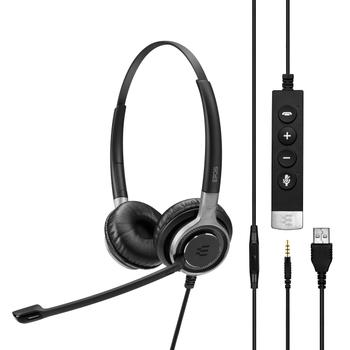 EPOS IMPACT SC 665 USB - Headset - op oor - met bekabeling - USB, 3,5 mm-stekker - zwart, zilver (1000645)