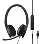 EPOS S ADAPT 165T USB II - ADAPT 100 Series - headset - on-ear - wired - 3.5 mm jack, USB-A - black - Certified for Microsoft Teams, Optimised for UC