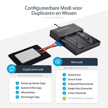 STARTECH STARETCH.COM Standalone M.2 SATA M.2 NVMe Duplicator/ Eraser HDD/SSD Cloner/ Wiper M.2 PCIe AHCI/NVMe 2.5/ 3.5inch SATA Drives (SM2DUPE11)