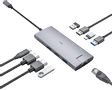 Elivi PRO USB-C Docking 9 in 1 Multiport Adapter HUB, 10Gpbs, SpaceGrey (ELV-USBCDK-9)